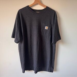 Vintage Carhartt Men's Charcoal Short Sleeve Tee Size L